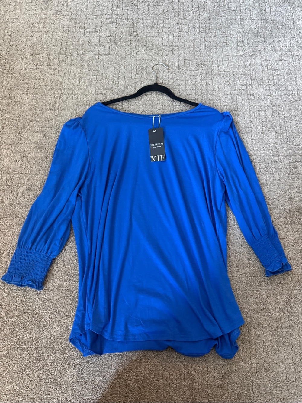 Royal Blue Women's Boatneck Top